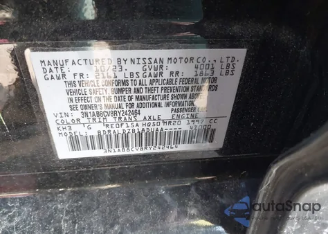 2024 Nissan Sentra Sv Xtronic Cvt from USA, damaged, VIN 3N1AB8CV8RY242464